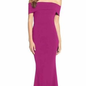 NWT KATIE MAY LEGACY OFF THE SHOULDER GOWN AZALEA